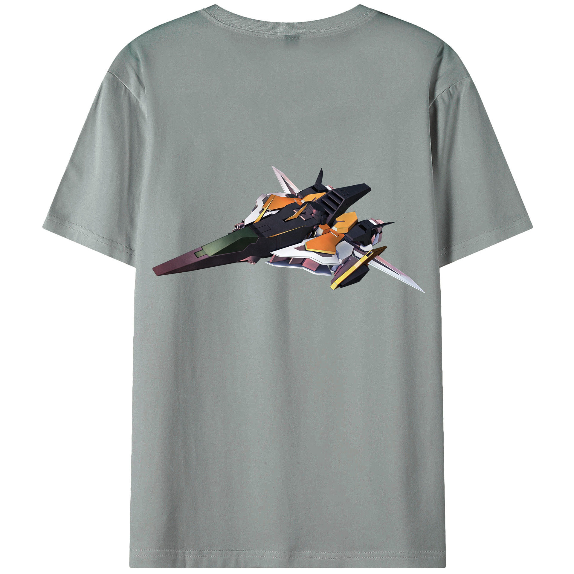 （画像用） 機動戦士ガンダム Mobile Suit Gundam 綿100％ メンズ半袖Tシャツ（バックプリント） 通気性
